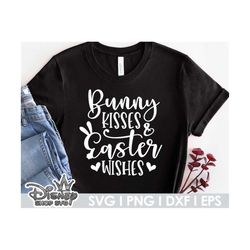bunny kisses svg, kids easter svg, cute easter svg, bunny kisses svg, kids easter shirt svg, easter quote svg, silhouett