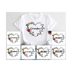 personalized mother's day svg bundle, heart grandkid name mother svg, grammy granny grandma mimi gigi nana nany mama mom