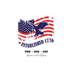 4th july flag established 1776 svg,fourth of july svg png, usa svg, america svg, patriotic flag png, independence day pn