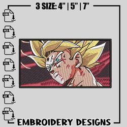 super saiyan embroidery design, dragon ball embroidery, anime design, logo design, anime shirt, digital download