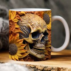 3d skull mug design