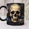 3D Vintage Skull Mug, 3D Floral Skull Mug, 3D Sugar Skull Mug, 3D Mug Design, Floral Mug PNG, 11oz,15oz Mug Sublimation Wrap - 1.jpg