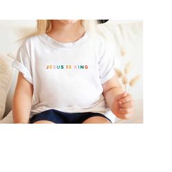 youth jesus is king shirt, rainbow christian kids shirt, toddler tee, jesus, make heaven crowded, baby, infant tee, boys