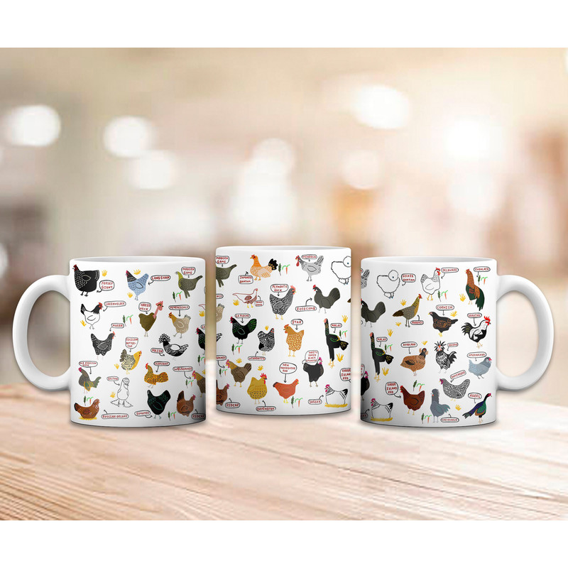Chicken Breeds Mug Wrap, 11oz 15oz Mug Design, Farm Mug Sublimation, Chicken Mug Wrap, Rooster Mug Png, Digital Download - 3.jpg