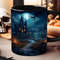 Halloween Haunted House Mug Wrap Sublimation Design Digital Download PNG, 3D Halloween House Mug Png, Spooky Season Bats Mug Wrap - 1.jpg