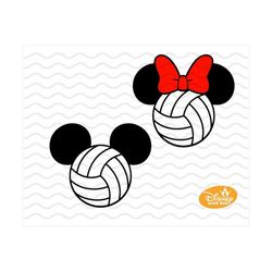 volleyball ball ears bow / instant download mouse for silhouette and cricut, family svg bundle, kids svg, girl svg, boy