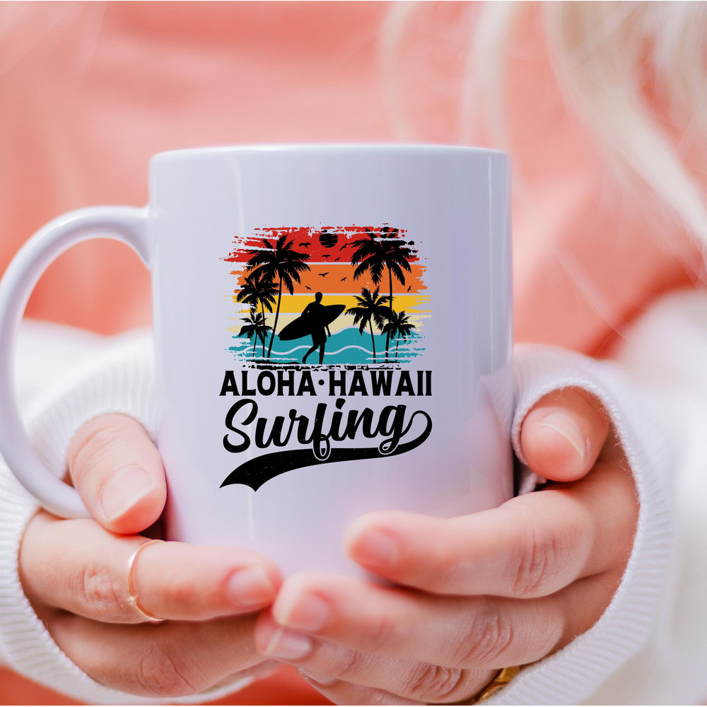 Aloha Hawaii Surfing Mug, Surfing Aloha Hawaii Coffee and Tea Gift Mug, Surfing Aloha Hawaii Gift, Hawaii, Aloha, Surfing, Surfer, Surf - 4.jpg