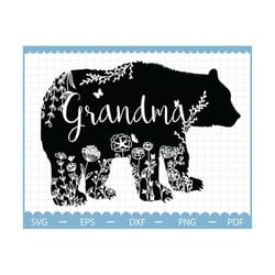 grandma bear svg, grandma svg, grandma mothers day gift svg, grandma mother's day svg, gift for mom svg, gift for grandm