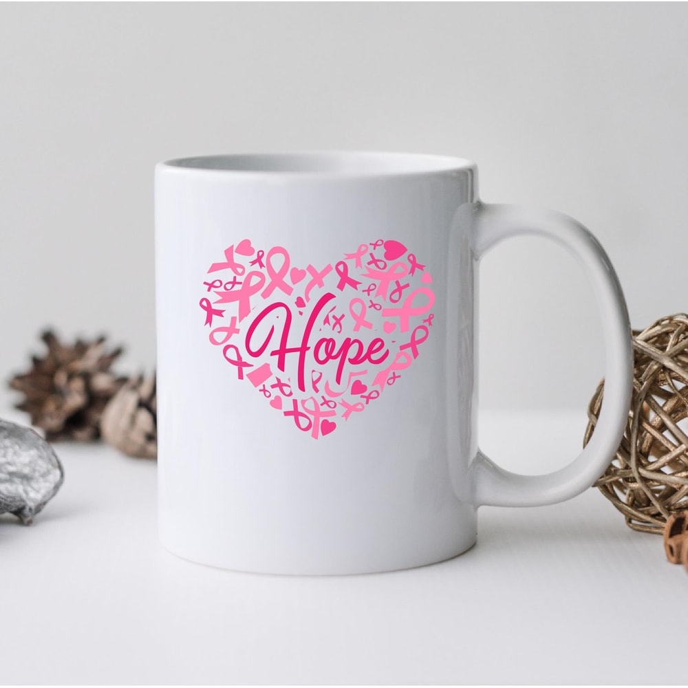 Breast Cancer Hope Mug, Breast Cancer Hope Coffee and Tea Gift Mug, Breast Cancer Hope Gift, Breast, Cancer - 1.jpg