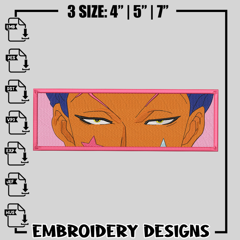 Hisoka eyes embroidery design