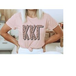 sorority leopard print letters, vintage, school, alpha chi omega, kappa kappa gamma, recruitment, reveal, gamma phi beta