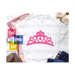 birthday princess tiara svg / princess crown svg / crown svg / pink crown / crown digital cut files / instant download d