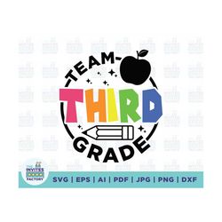 team third grade svg, third grade shirt svg, 3th grade gift svg, 3th grade squad svg, back to school, teacher svg,cut fi
