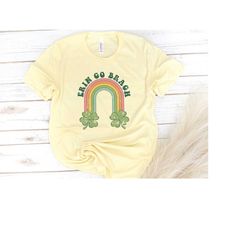 st. patrick's day shirt, erin go bragh, irish, lucky, four leaf clover, rainbow, women's, st paddy's, gift for women