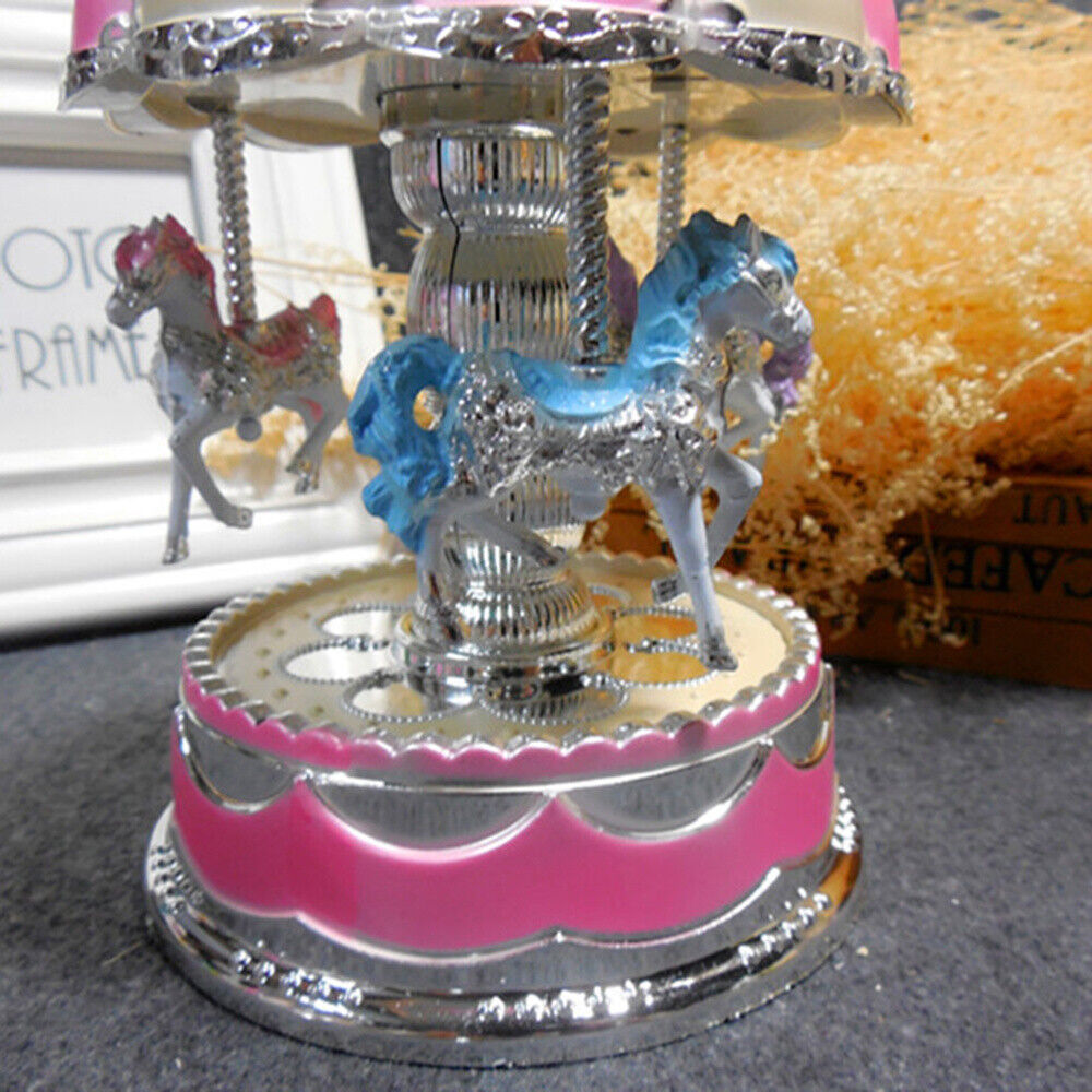 Carousel Music Box Merry-Go-Round Kids Vintage 4