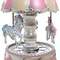 Carousel Music Box Merry-Go-Round Kids Vintage Pink