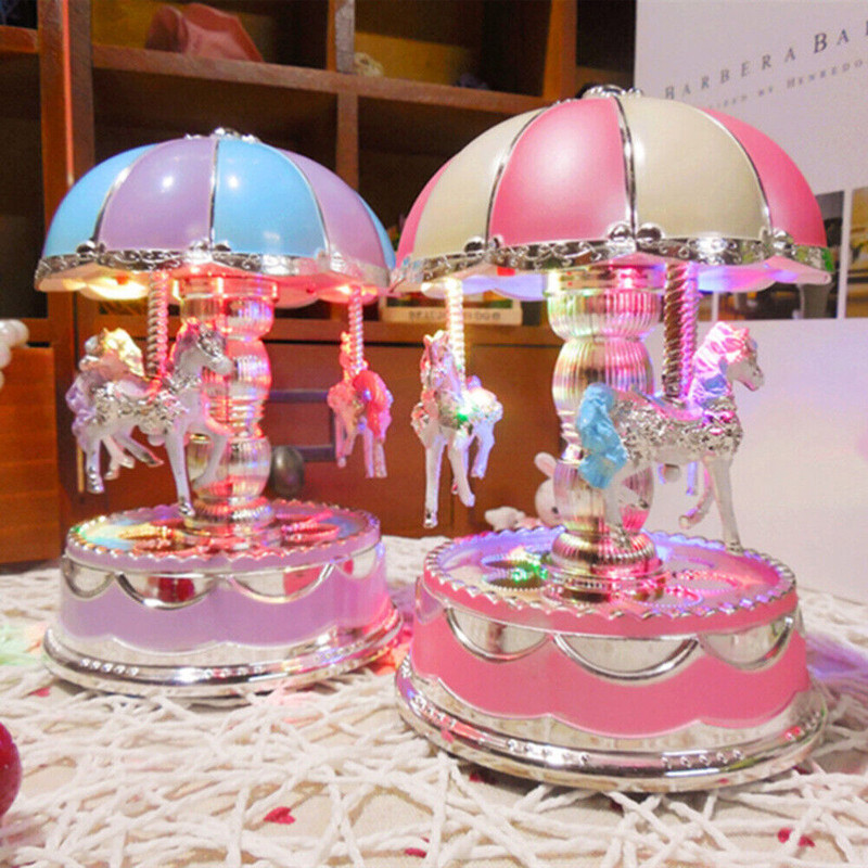 Carousel Music Box Merry-Go-Round Kids Vintage 2