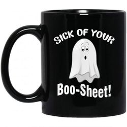 halloween costume sick of your boo-sheet ghost spooky mugs