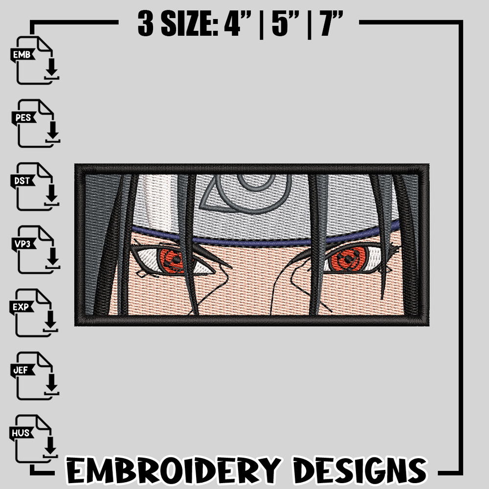 Itachi Rectangle embroidery design