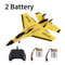 Remote Control Glider Plane Toy Yellow 2B