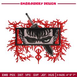 Guts eyes embroidery design, Berserk embroidery, Anime design, Embroidery shirt, Embroidery file, Digital download