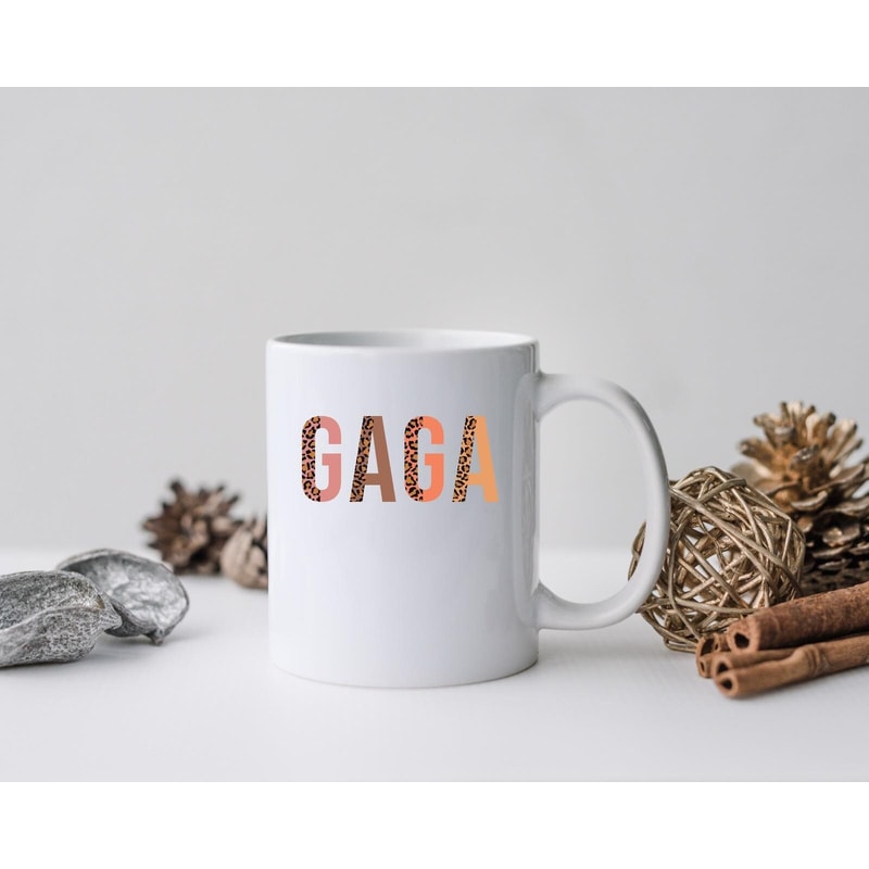 Gaga Mug, Gaga Canvas Tote Bag, Gaga Coffee and Tea Gift Mug, Gaga Gift Mug, Gaga Gift Bag, Leopard Gaga Mug, Leopard Gaga Bag - 1.jpg