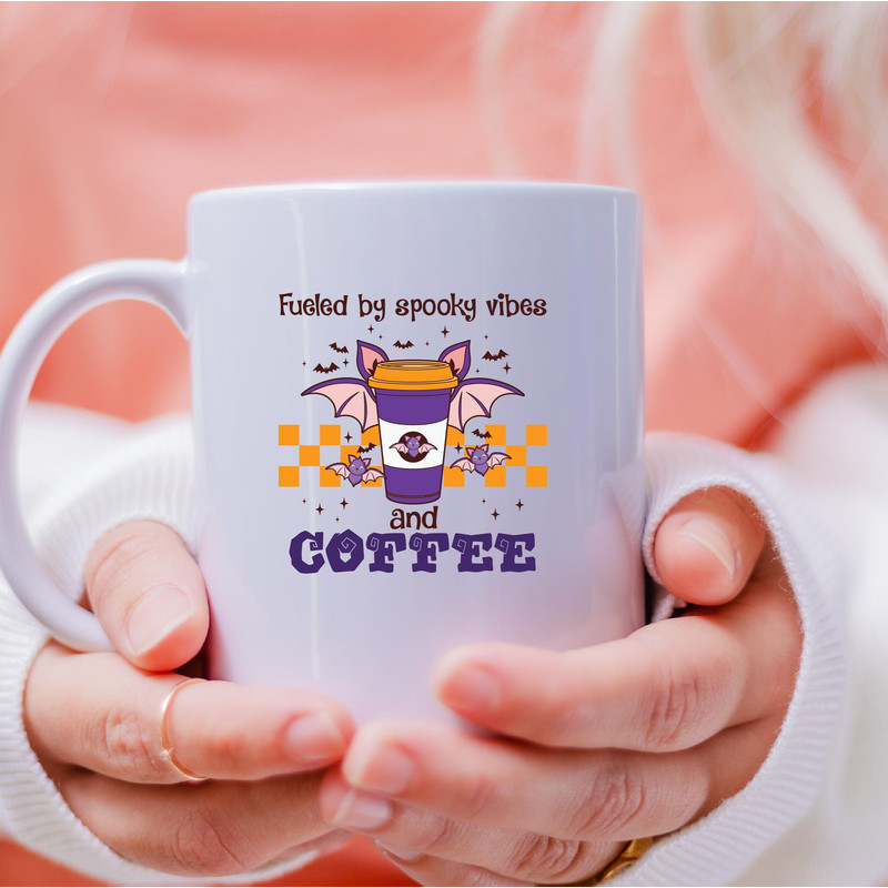 Fueled By Spooky Vibes Coffee Mug, Fueled By Spooky Vibes Coffee and Tea Gift Mug, Fueled By Spooky Vibes, Hallowen, Hallowen Mug, Pumpkin - 3.jpg