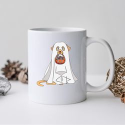 golden retriever ghost pumpkin mug, golden retriever ghost pumpkin coffee and tea gif