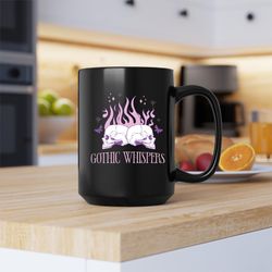 gothic whispers mug, gothic whispers coffee and tea gift mug, gothic whispers gift, w