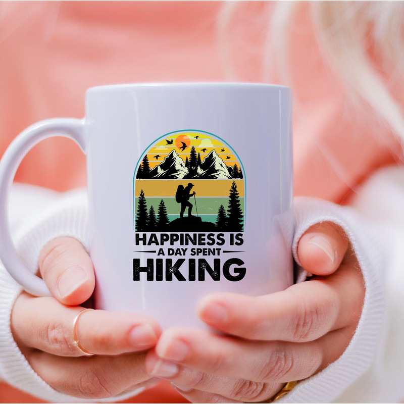 Happiness Is A Day Spent Hiking Mug, Hiking Coffee and Tea Gift Mug, Hiking Gift, Happiness Is A Day, Hiking Mug, Hiking Gift - 3.jpg