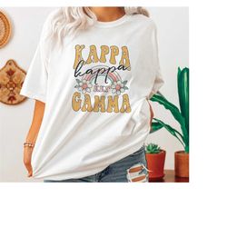 kappa kappa gamma oversized shirt, kappa kappa gamma oversized hoodie, kkg flower sweatshirt, kappa sorority shirt, cott