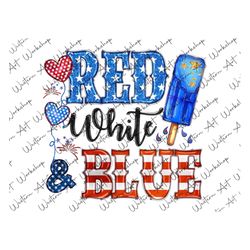 red white and blue png, america, usa sublimation, 4th of july png, ice cream, red white blue design, sublimation design