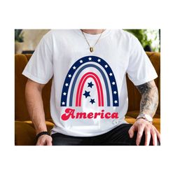 usa rainbow svg, 4th of july svg, patriotic svg, happy 4th of july shirt design, red white blue svg, usa flag svg, indep