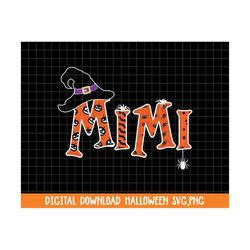 mimi witch spider svg, trick or treat svg,png, spooky vibes, witch svg,files for sublimation