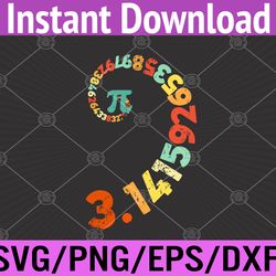 funny pi day clothing spiral pi math for pi day 3.14 svg, eps, png, dxf, digital download