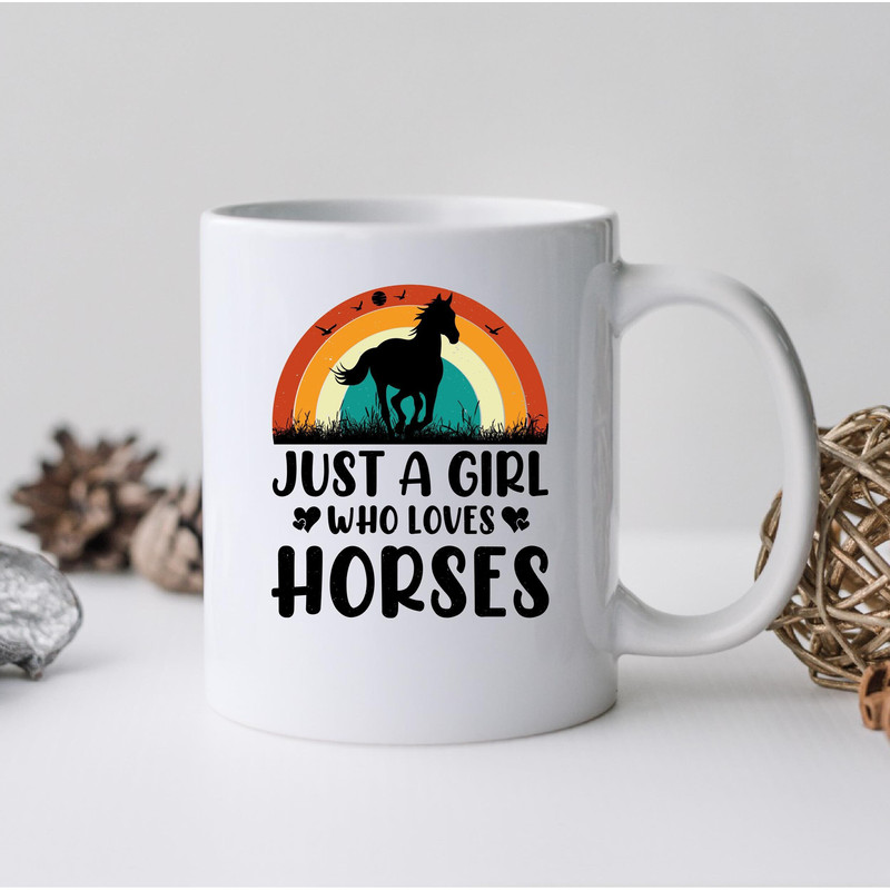 Just A Girl Who Loves Horses Mug, Just A Girl Who Loves Horses Coffee and Tea Gift Mug, Just A Girl Who Loves Horses Gift Mug, Girl, Horses - 1.jpg