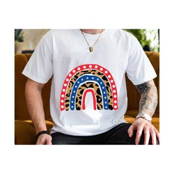 america rainbow svg, july 4th svg, patriotic rainbow svg, happy july 4th shirt design, red white blue svg, usa flag svg,