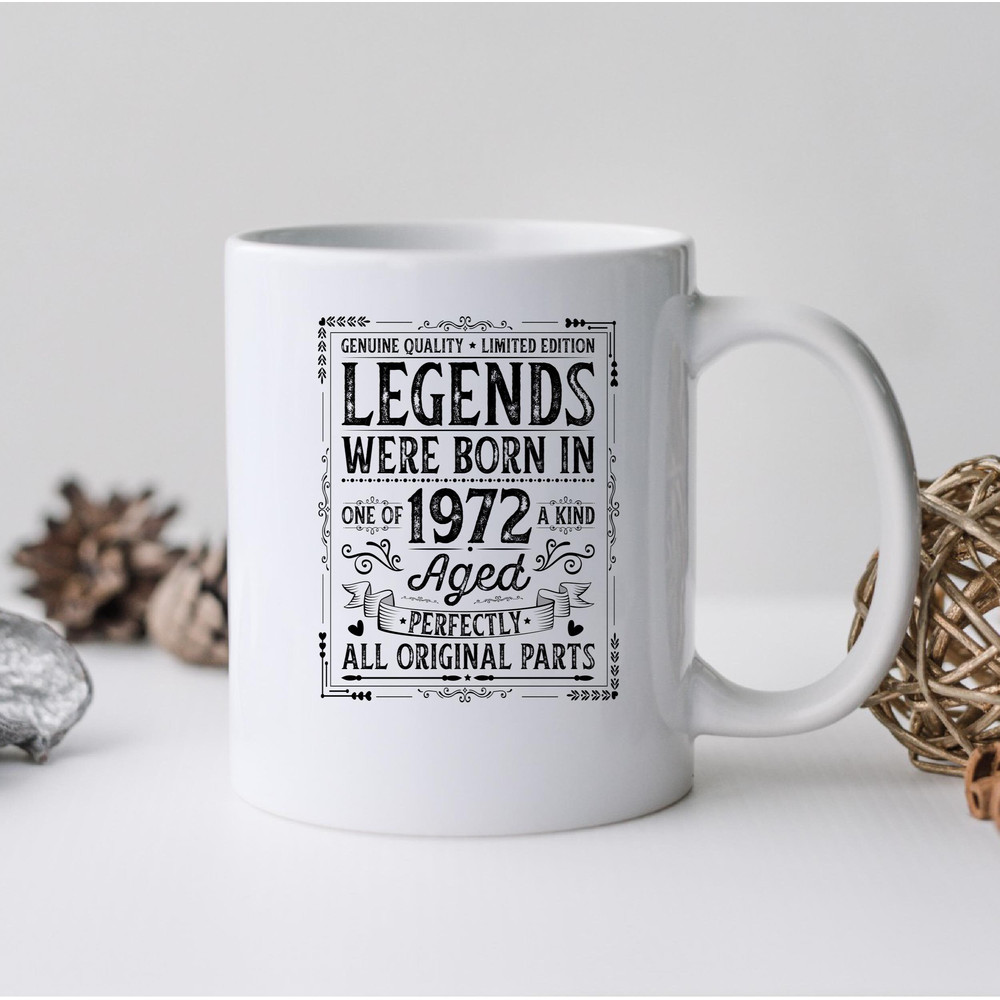 Legends Were Born In 1972 Mug, Born In 1972 Canvas Tote Bag, Born In 1972 Coffee and Tea Gift Mug, Born In 1972, Born In 1972 Gift, Vintage - 2.jpg