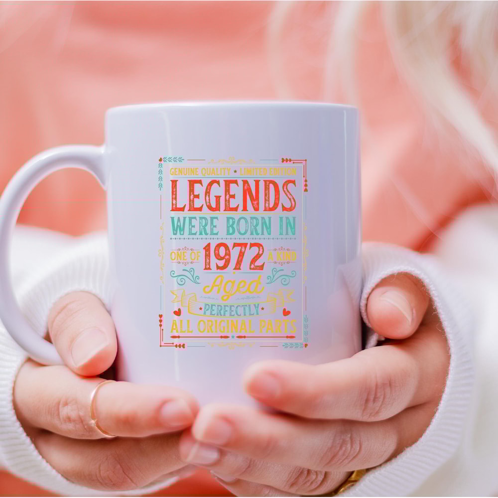 Legends Were Born In 1972 Mug, Born In 1972 Canvas Tote Bag, Born In 1972 Coffee and Tea Gift Mug, Born In 1972, Born In 1972 Gift, Vintage - 4.jpg