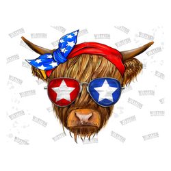 4th of july cow png, 4th of july highland cow png, 4th of july, png, patriotic cow, patriotic shirt, highland cow png, s