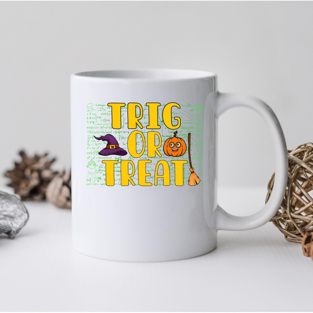 Math Teacher Trig Or Treat Mug, Math Teacher Tricg Or Treat Coffee and Tea Gift Mug, Trick Or Treat Gift, Math Teacher, School, Game - 2.jpg