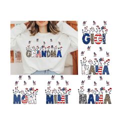 personalized floral 4th of july grandma svg bundle, mimi butterflies and flowers svg, 4th of july svg, independence day