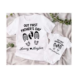 personalized our first fathers day together svg, daddy svg, dad shirt svg, funny fathers day svg, 1st fathers day svg, n