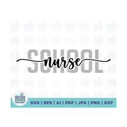 school nurse svg, school nurse png, cute school nurse shirt, silhouette, nurse svg, digital download, sublimation, files