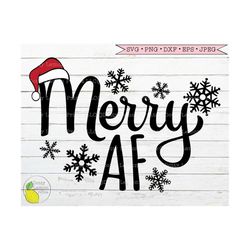 christmas svg, merry af svg santa hat svg snowflake svg santa claus christmas holiday svg files for cricut downloads sil