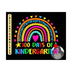 100 days of kindergarten svg, kindergarten shirt, teacher shirt, gift for teacher, back to school,  school shirt, kinder