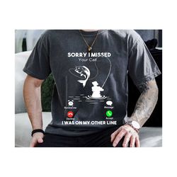 sorry i missed your call i was on my other line svg, fathers day svg, fishing svg, fisherman svg, fishing dad svg, husba