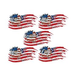 bundle personalized grandma with kids names png, america flag png, 4th of july png, mama png, mimi png, nana 4th of july