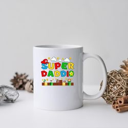 super daddio mug, super daddio canvas tote bag, super daddio coffee and tea gift mug,