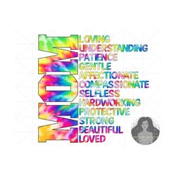 tie dye mom png, mom png, mothers day png, tie dye png, mama png, mom life png, png sublimation, blessed mama png, grand